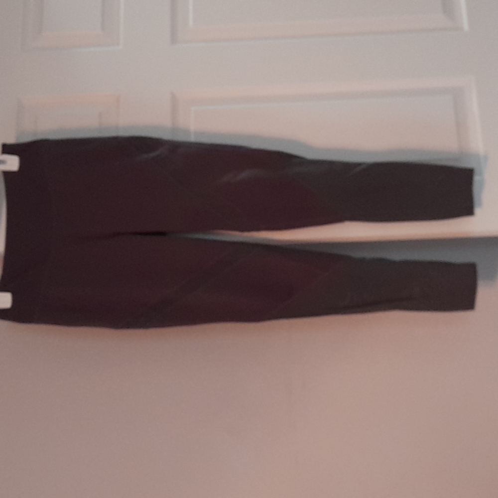 Gray Mesh Detail Leggings